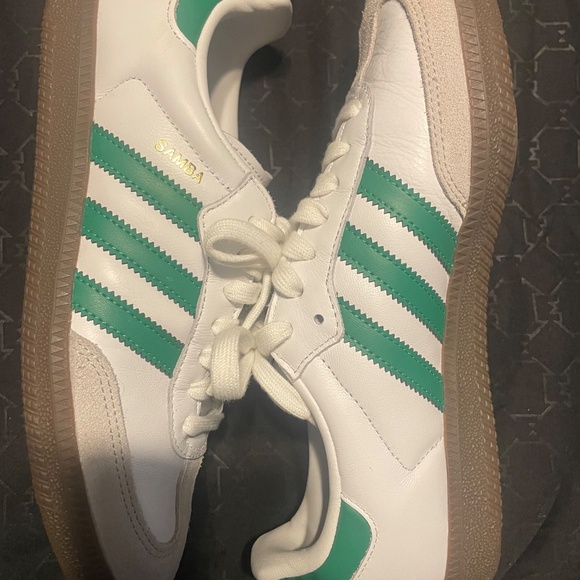 Green & White Adidas Samba - Picture 2 of 4